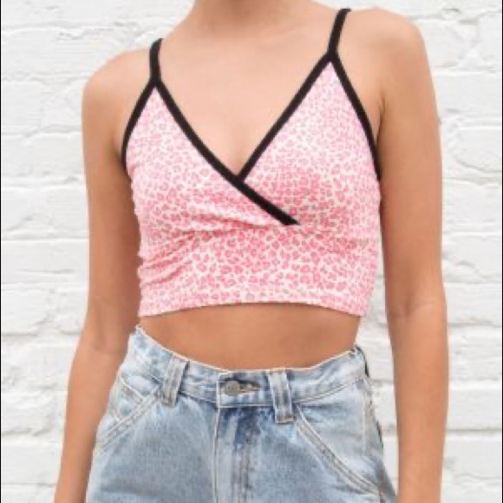 Brandy Melville pink cheetah Amara tank BNWT 💗